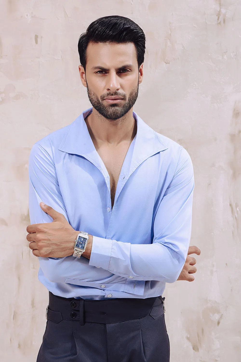 Light Blue Sailor Collar Shirt