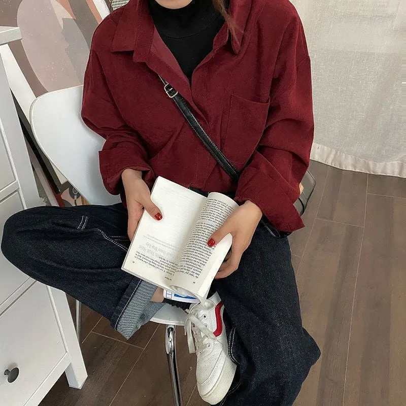 Long Sleeve Simple Elegant Blouse Shirt