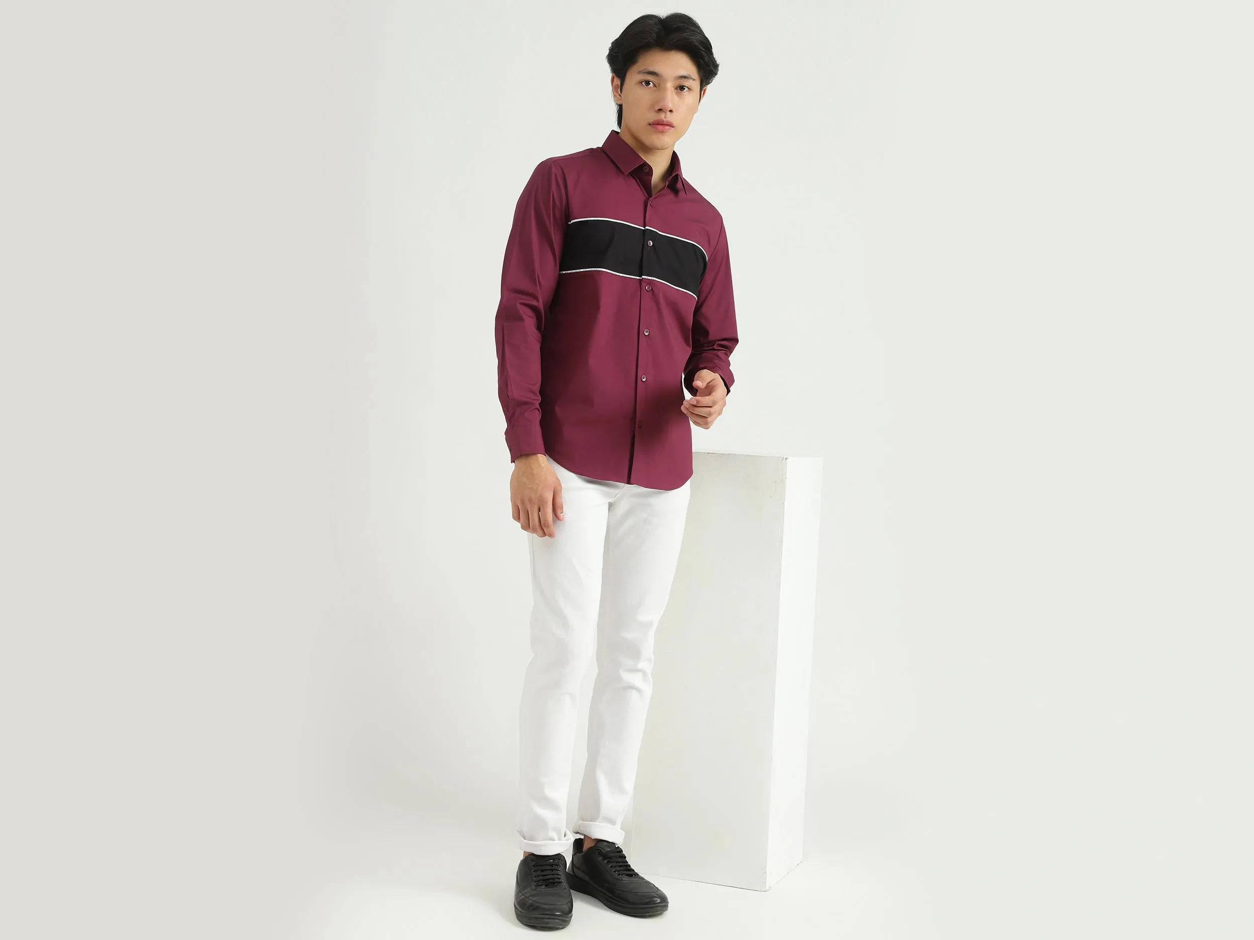 Men Colorblock Shirt