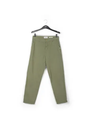 Moss green high-waisted trousers
