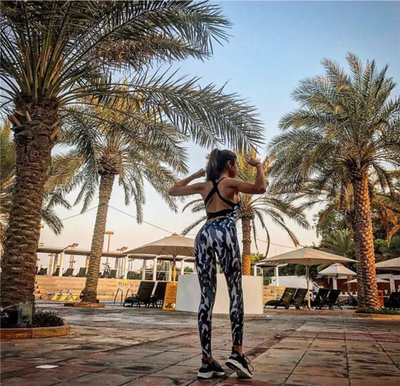 New Fashion Women Casual Camouflage Polyester Jumpsuits