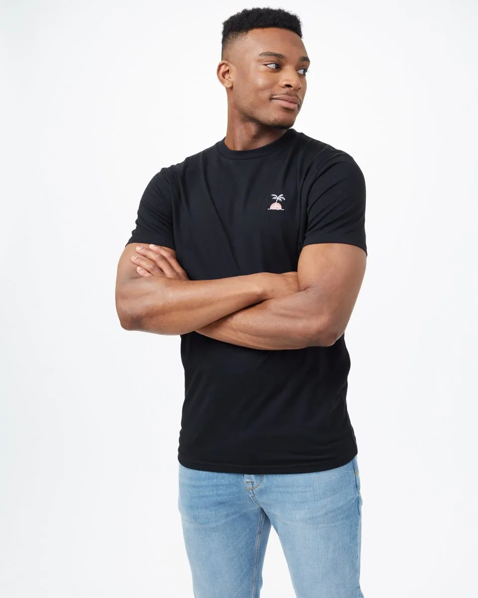 Palm Sunset Embroidery T-Shirt