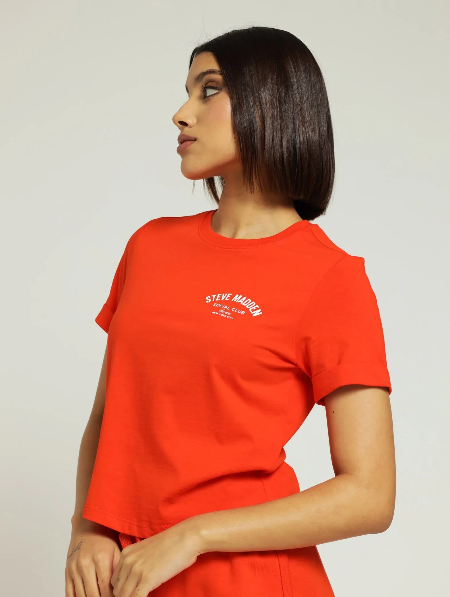Pamala Basic Logo Tee - Tangerine
