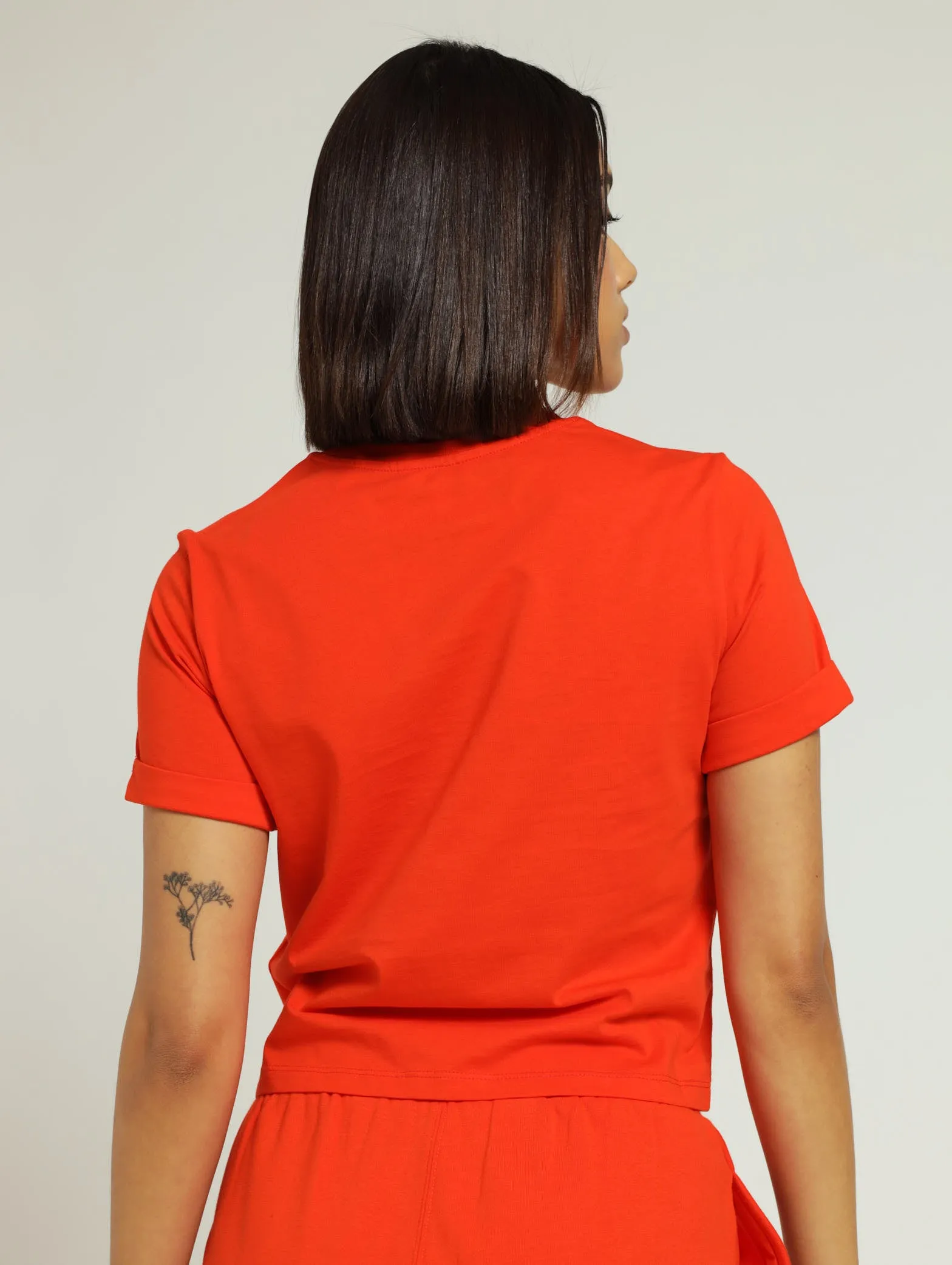 Pamala Basic Logo Tee - Tangerine