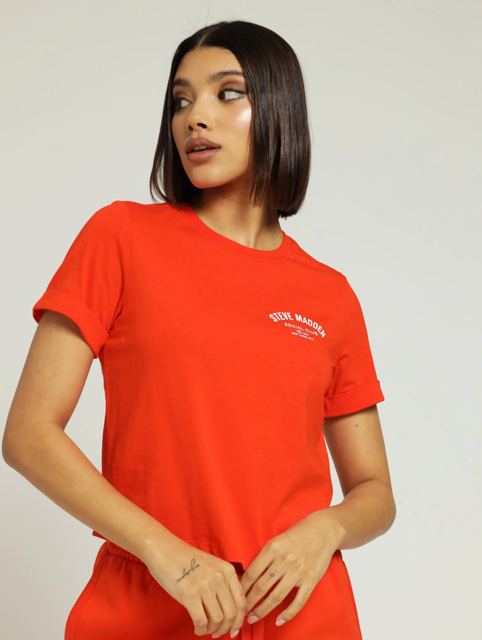 Pamala Basic Logo Tee - Tangerine