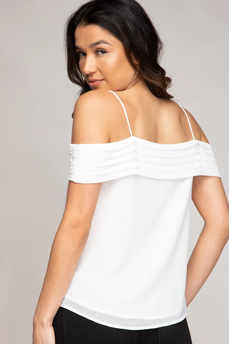 Pleated Off Shoulder Blouse