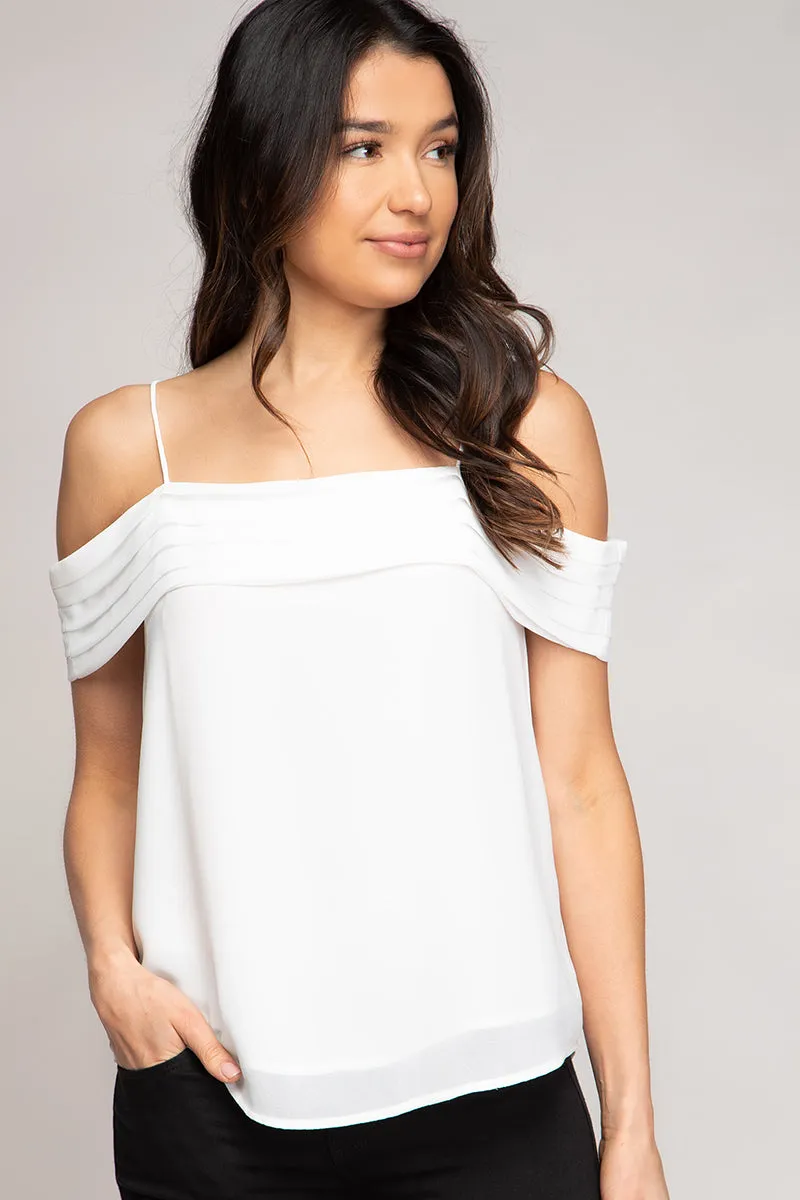 Pleated Off Shoulder Blouse