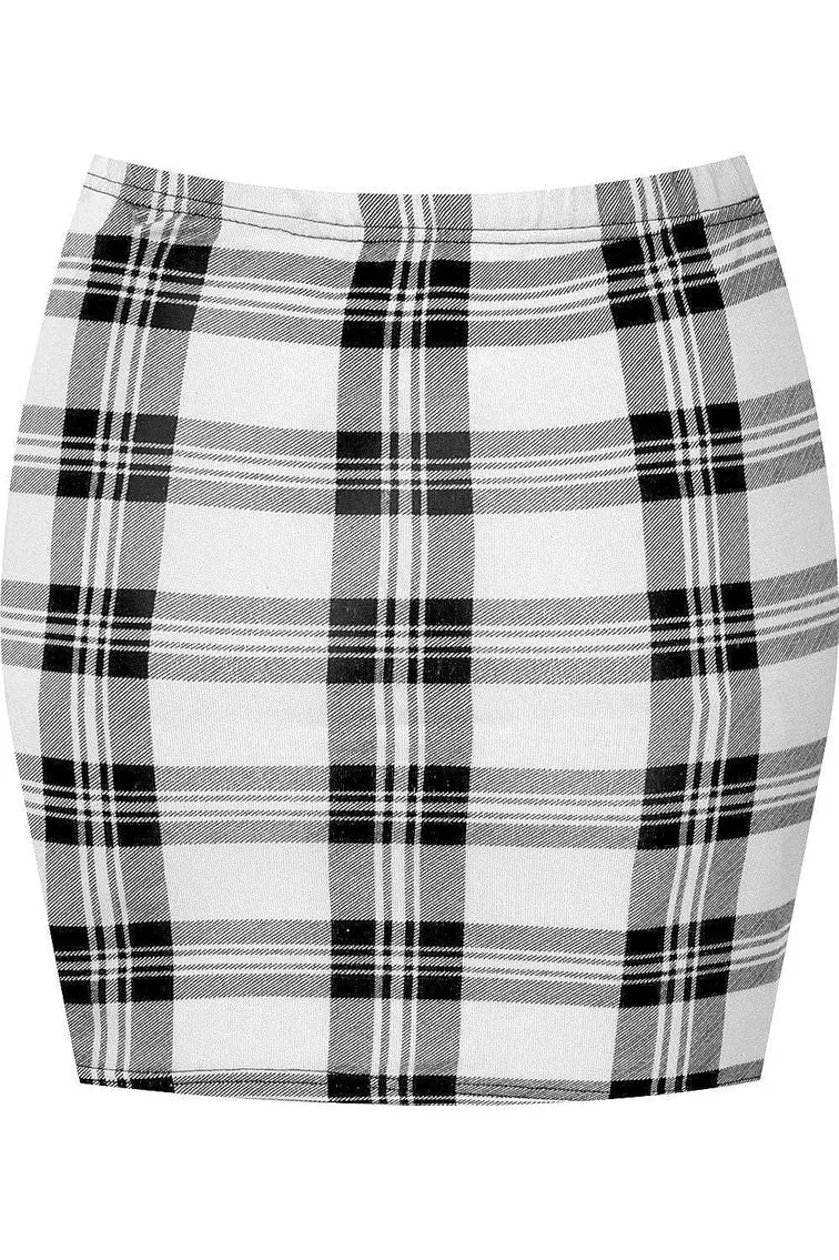 Plus Size Printed Mini Bodycon Short Skirt