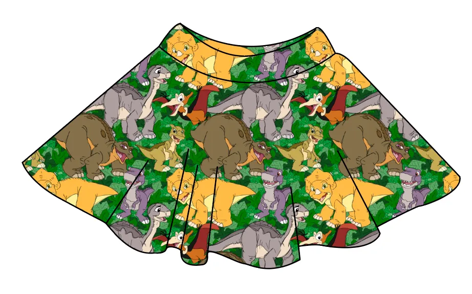 Prehistoric Pals Ladies' Circle Skirt