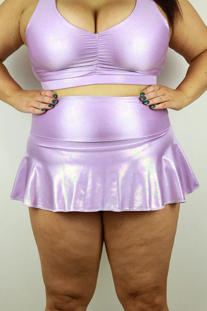 Rarr Mid Waisted Skort - Aqua Sparkle Plus Size