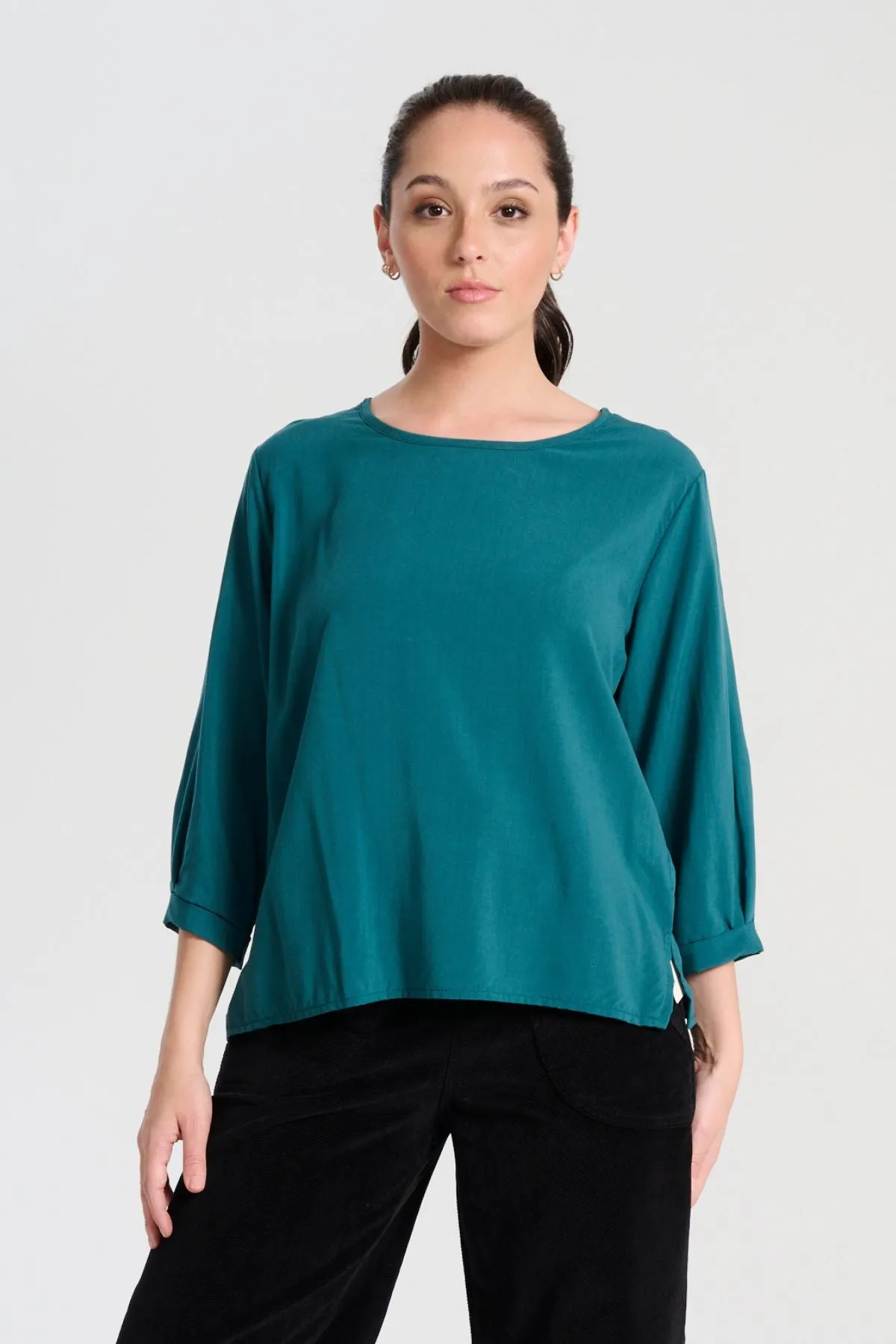 Rhea Chemise Teal in Tencel