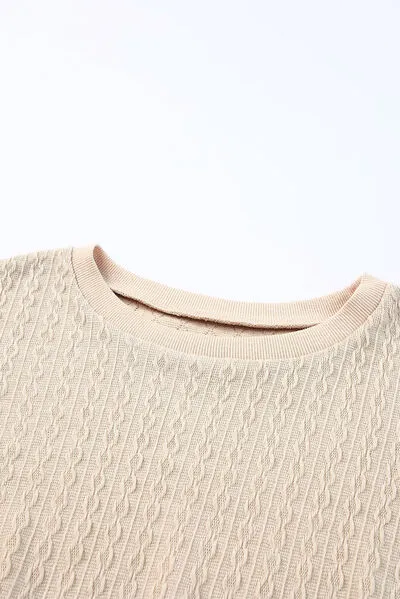 Round Neck Short Sleeve Blouse