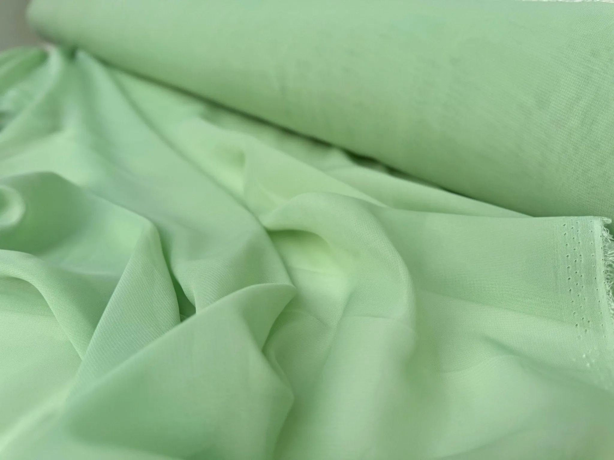 Sage Green Chiffon Fabric By Yard, Light Green Material Chiffon Sheer Light Weight Green Chiffon Fabric for Dress, Veil Arch Decoration