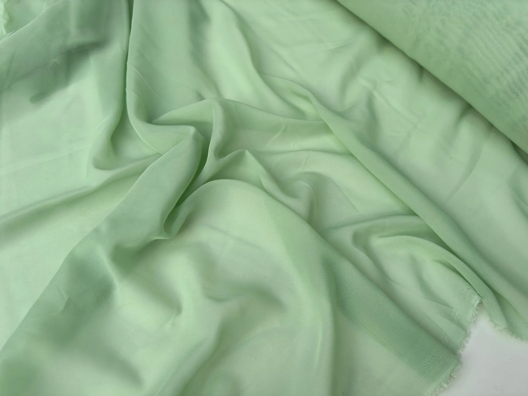 Sage Green Chiffon Fabric By Yard, Light Green Material Chiffon Sheer Light Weight Green Chiffon Fabric for Dress, Veil Arch Decoration