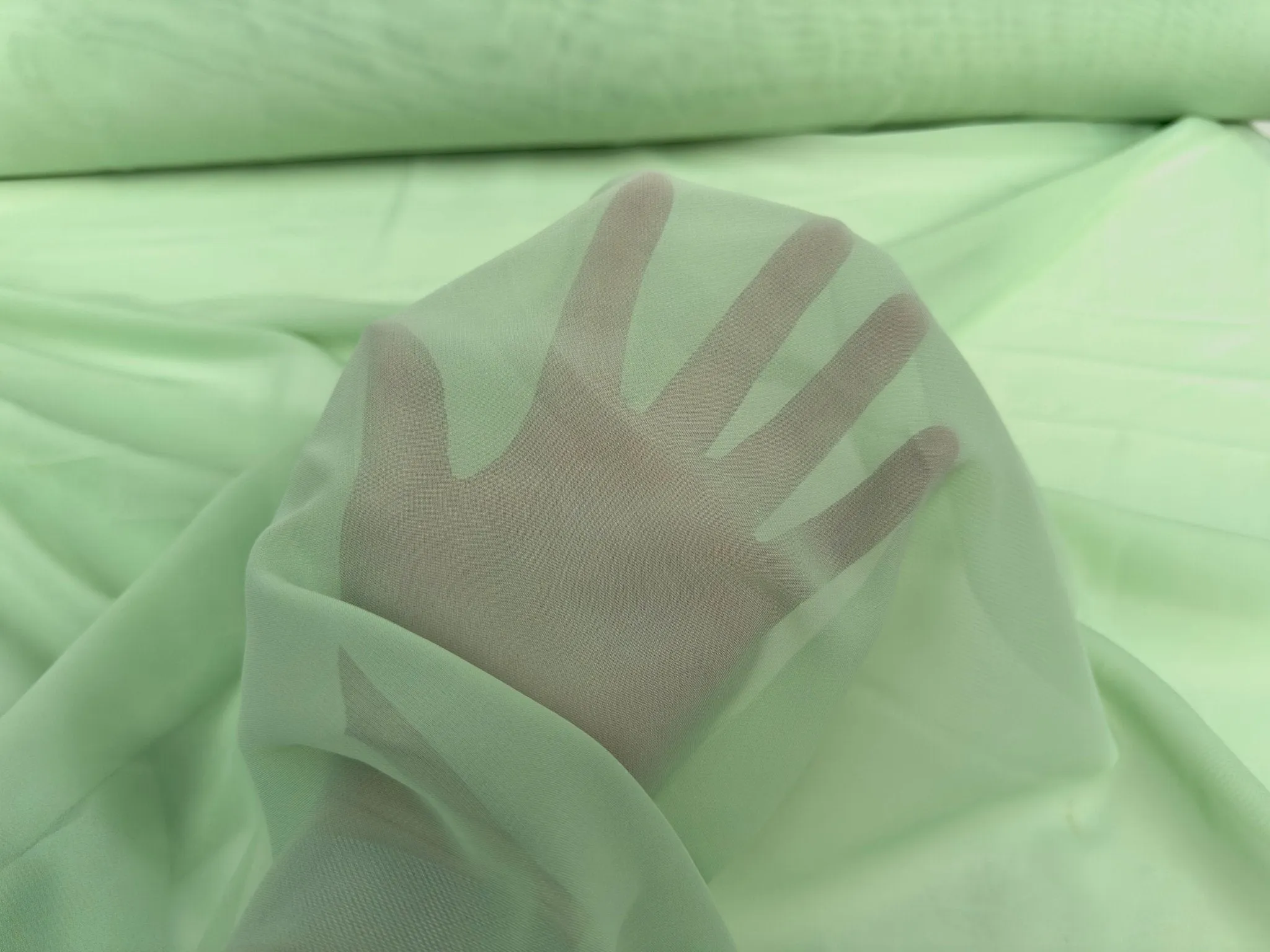 Sage Green Chiffon Fabric By Yard, Light Green Material Chiffon Sheer Light Weight Green Chiffon Fabric for Dress, Veil Arch Decoration