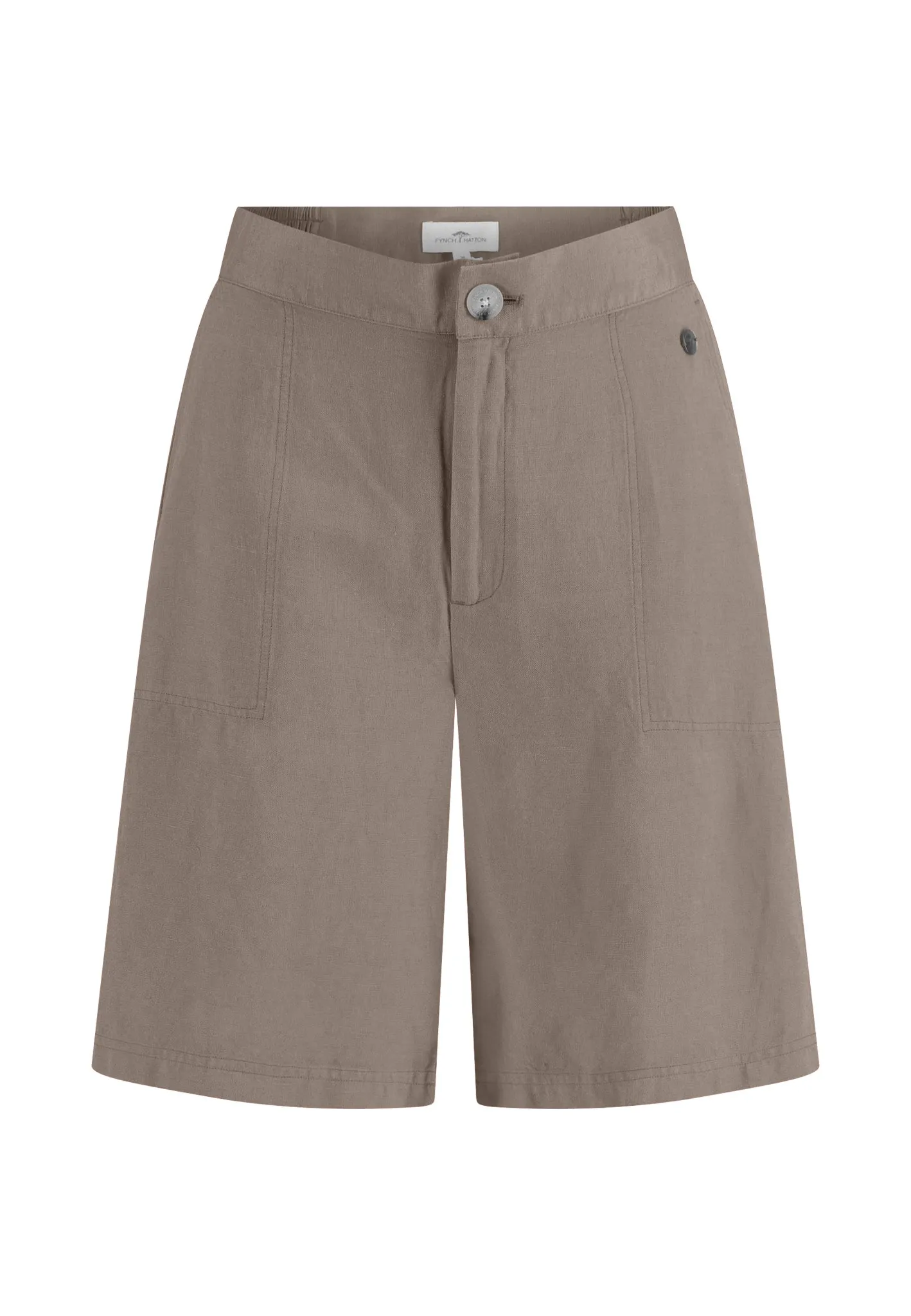 Shorts aus Leinen-Viskose-Mix mit Taschen