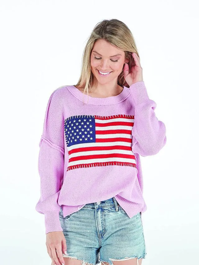 Simply Southern Pink USA Sweater