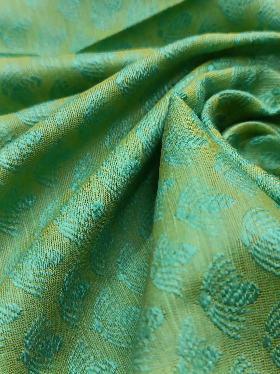 Soft Cotton/Silk Banarasi Jacquard Fabric
