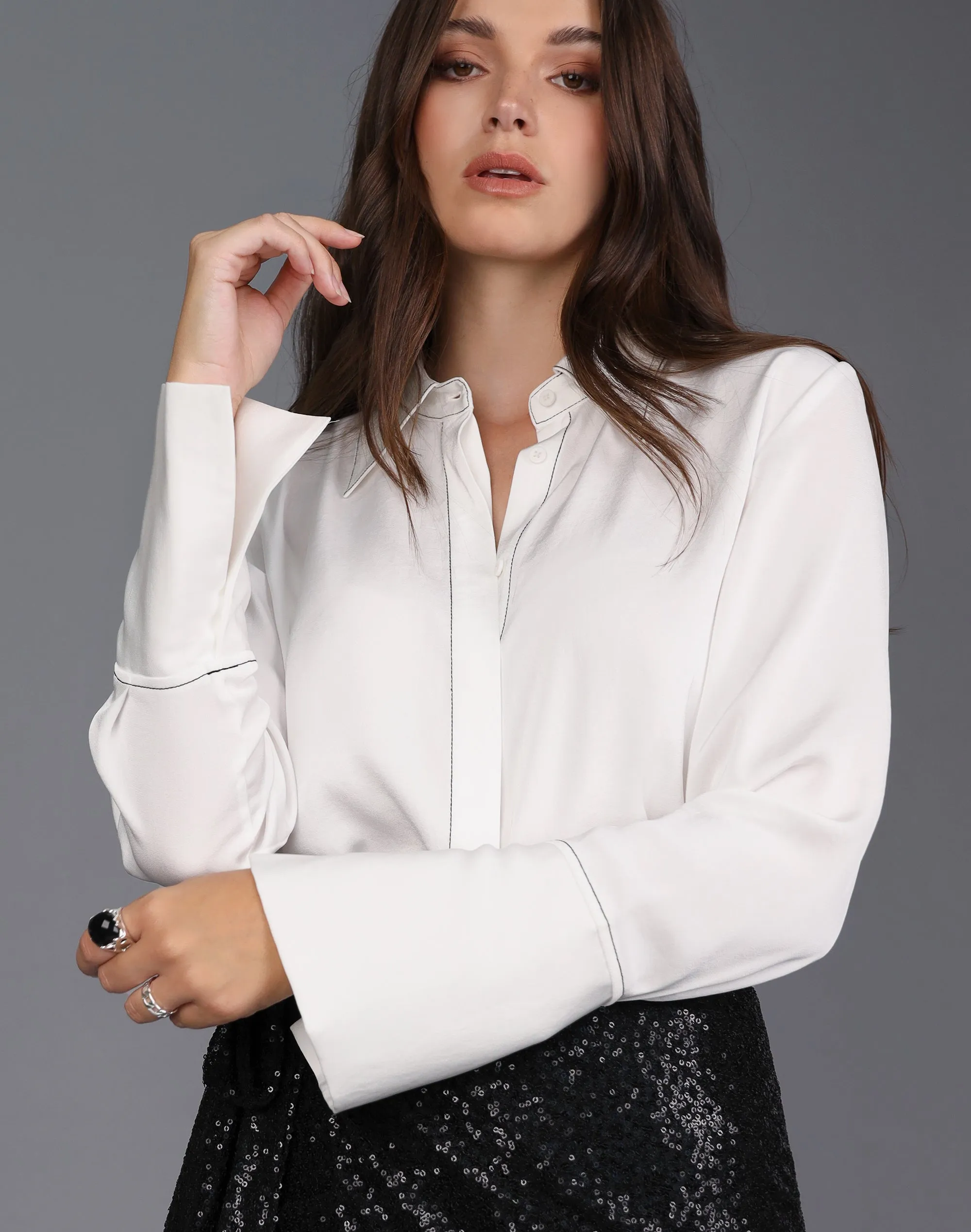 Storm | Contrast Stitch Shirt