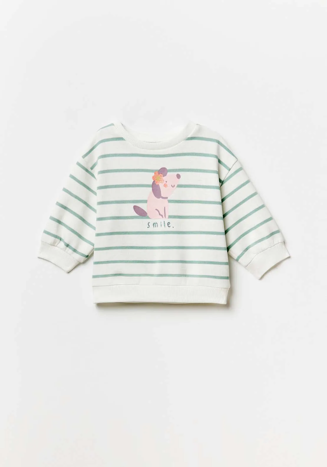 Striped Sweatshirt - Green Light