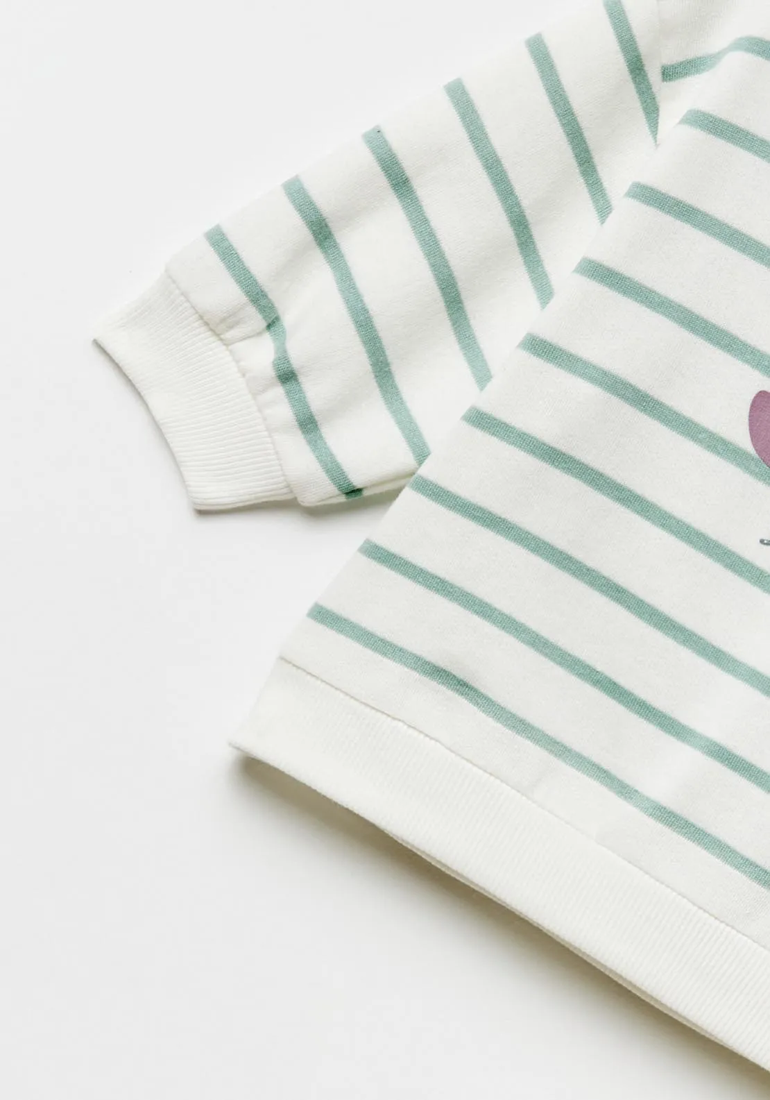 Striped Sweatshirt - Green Light