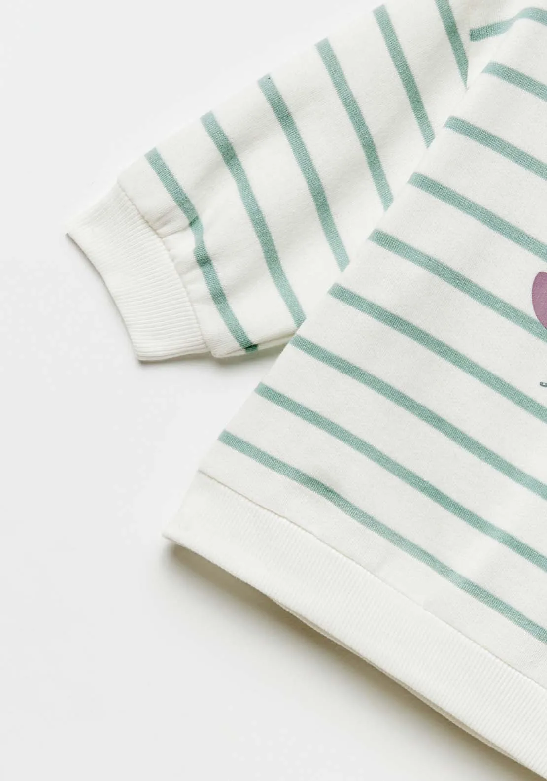 Striped Sweatshirt - Green Light