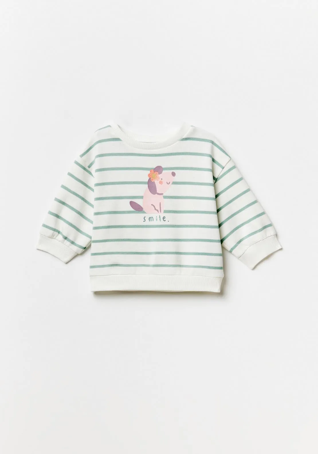 Striped Sweatshirt - Green Light