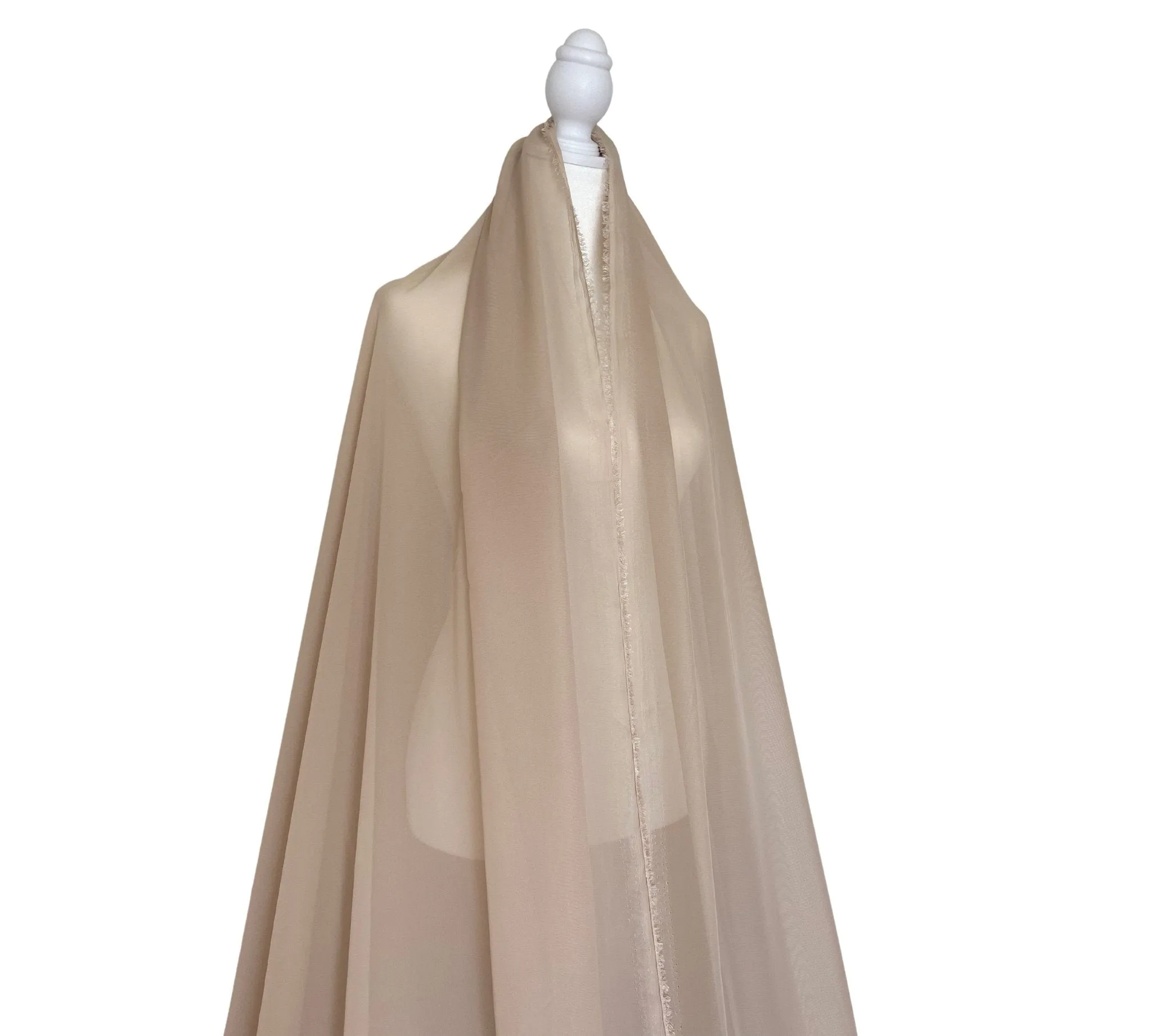 Taupe Chiffon Fabric