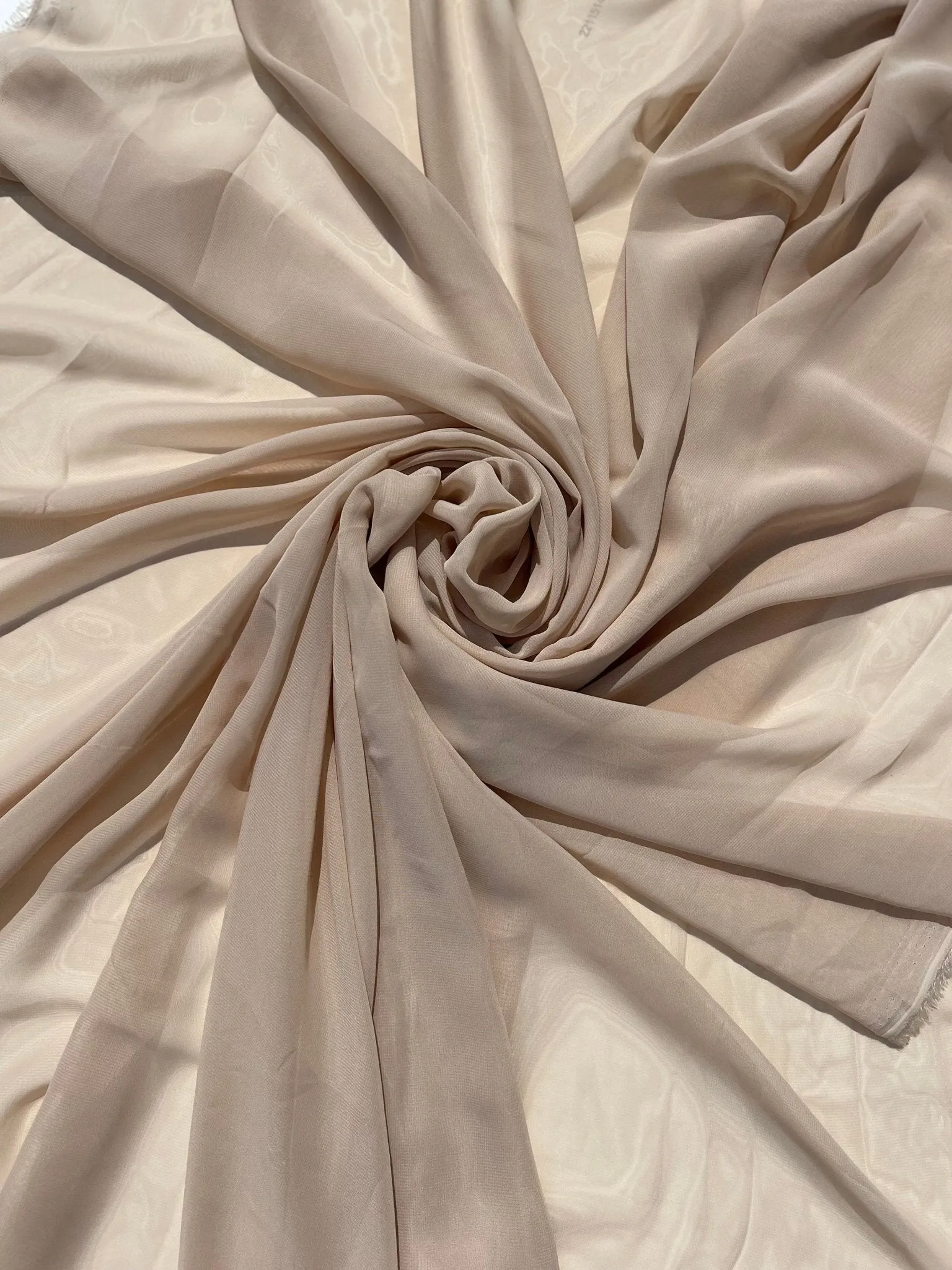 Taupe Chiffon Fabric
