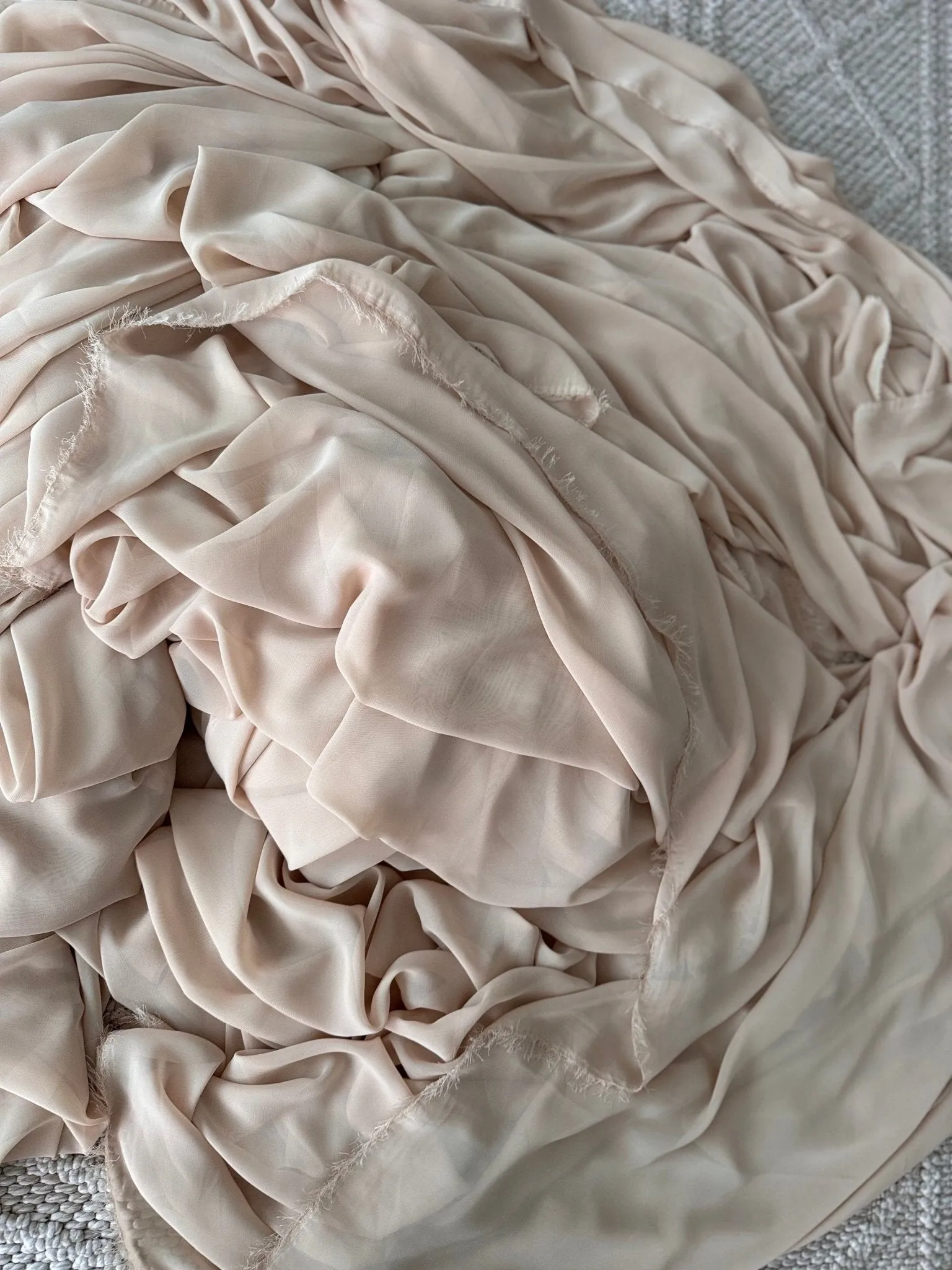 Taupe Chiffon Fabric