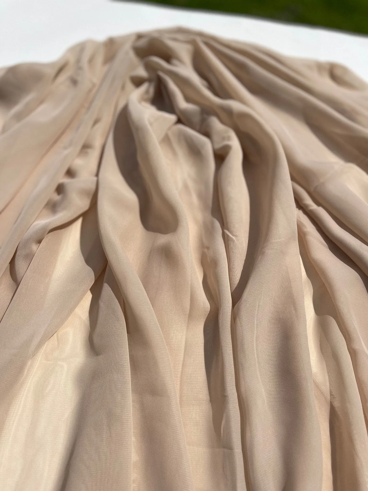 Taupe Chiffon Fabric
