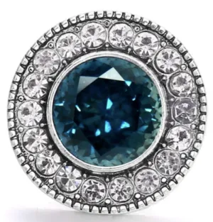 Teal Bling Button Cover