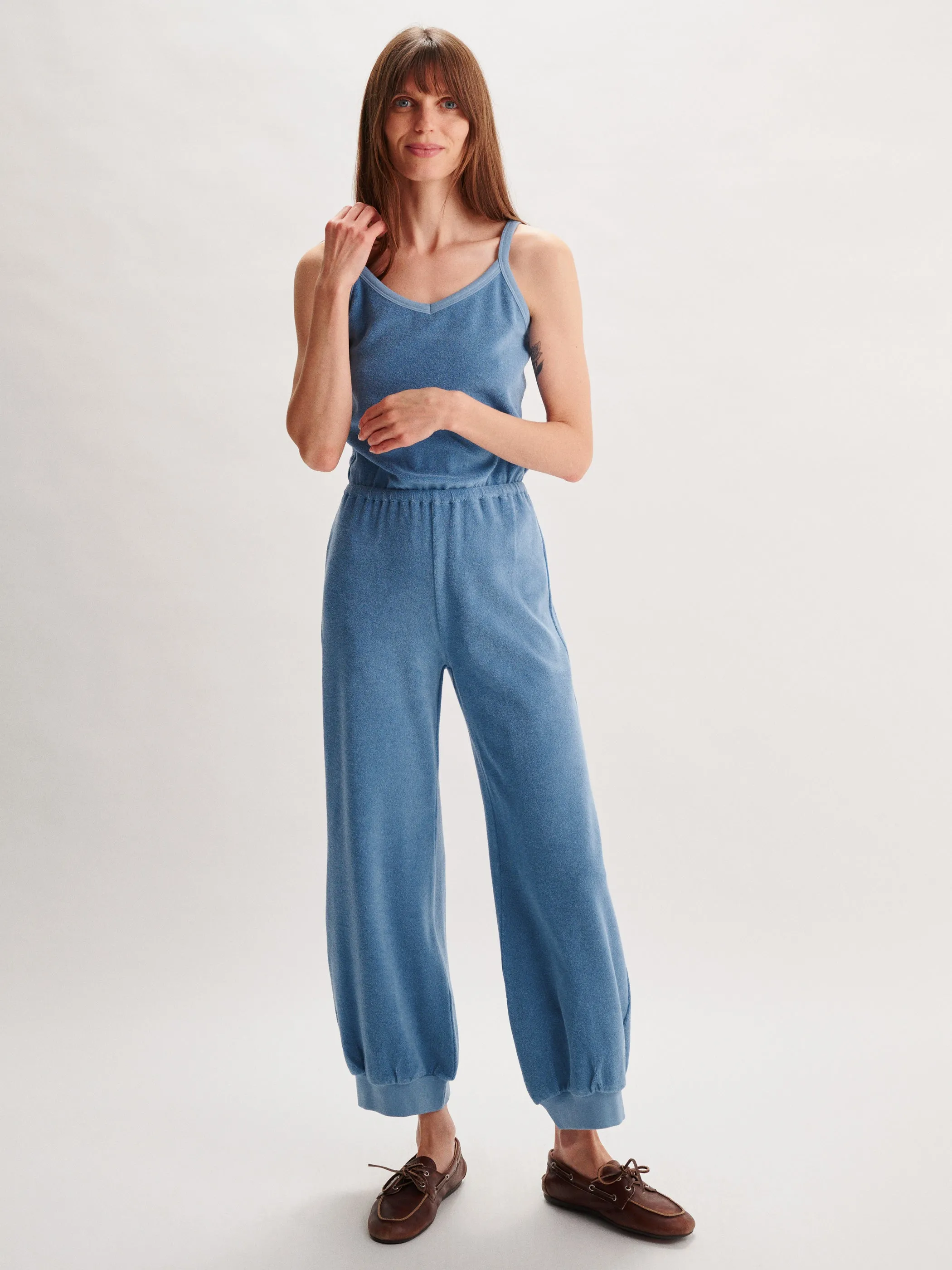 The Giorgi Tank Jumpsuit in Terry