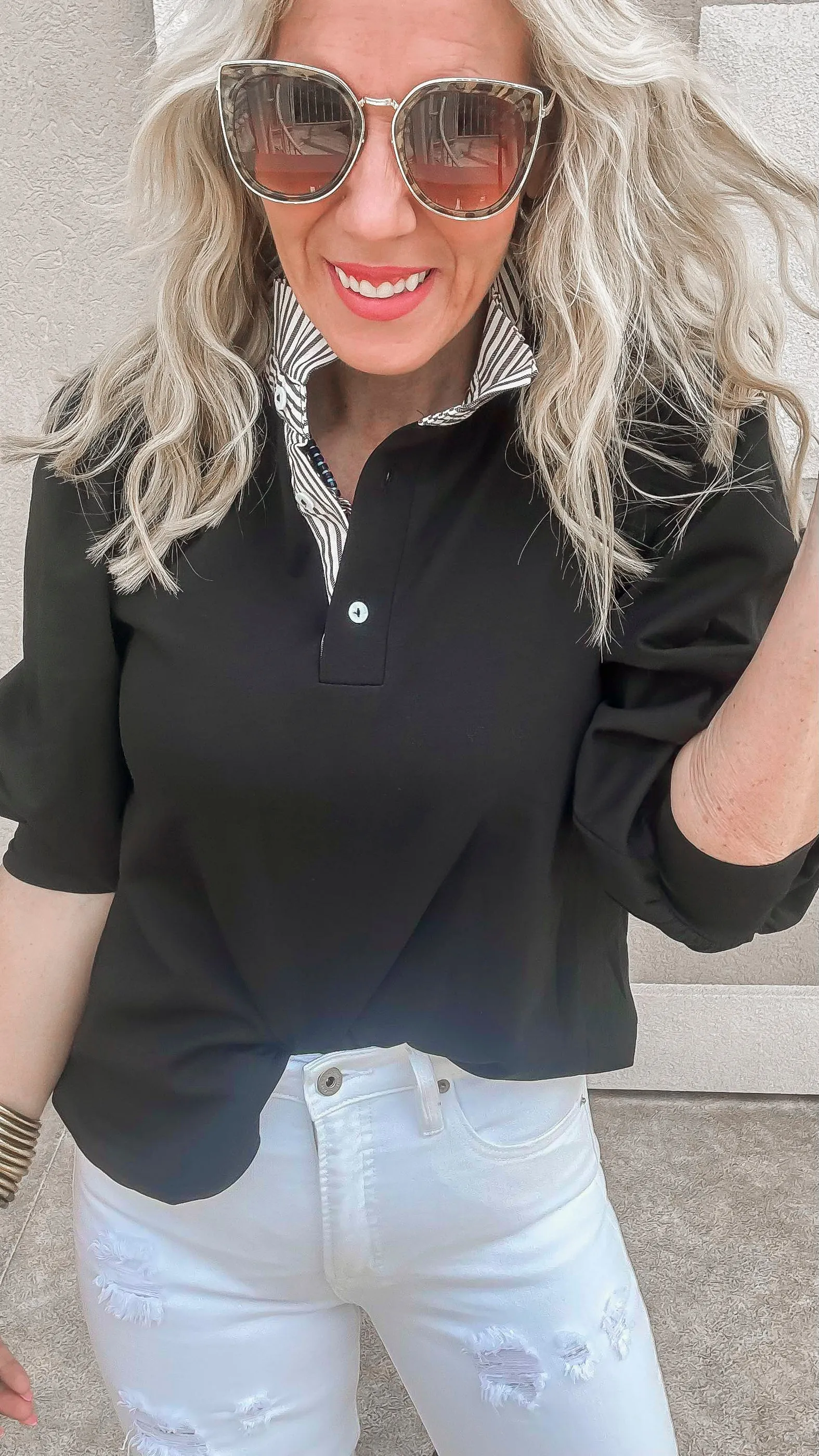 The Ruffle Edit Balloon Sleeve Sweater Top