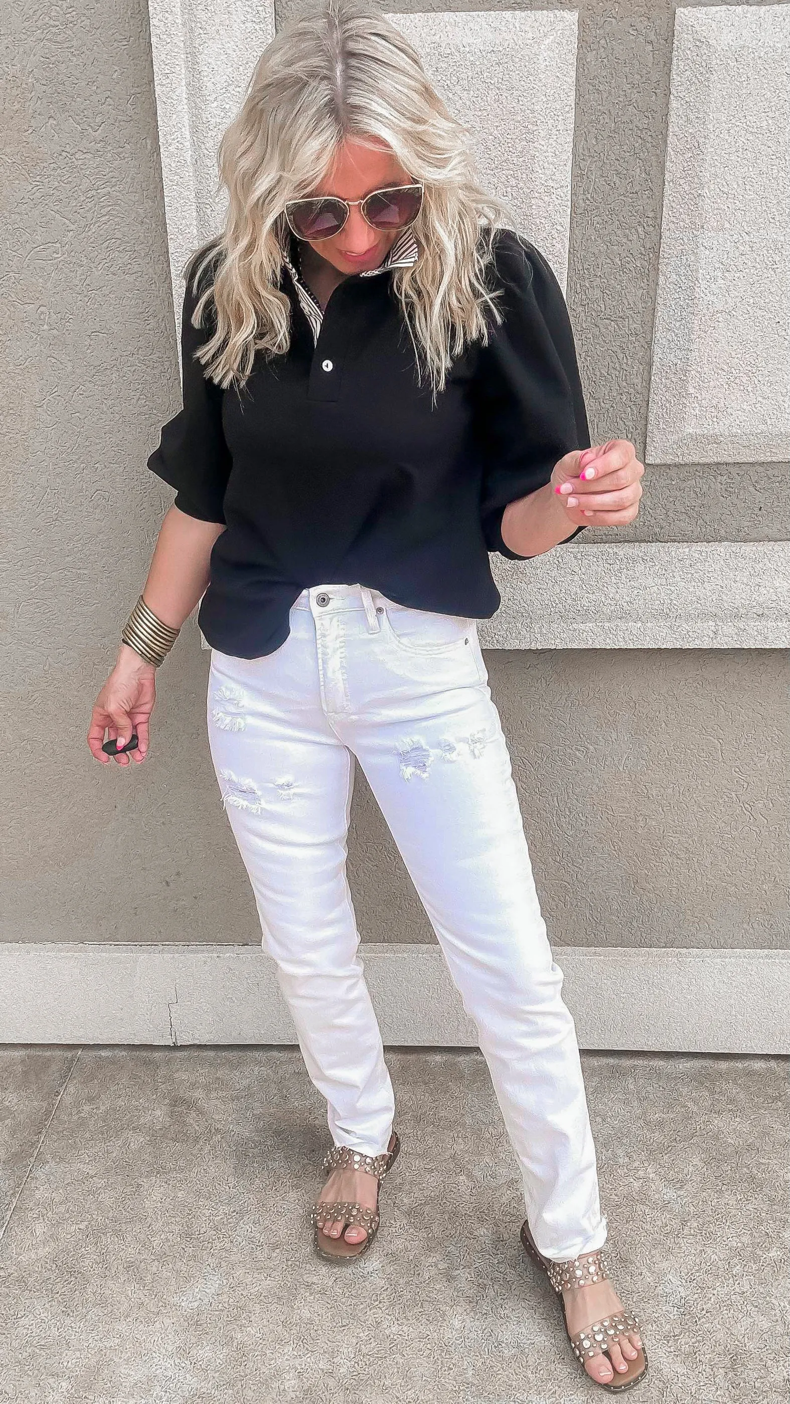 The Ruffle Edit Balloon Sleeve Sweater Top