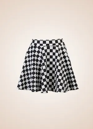Two Color Gothic Mini Skirt