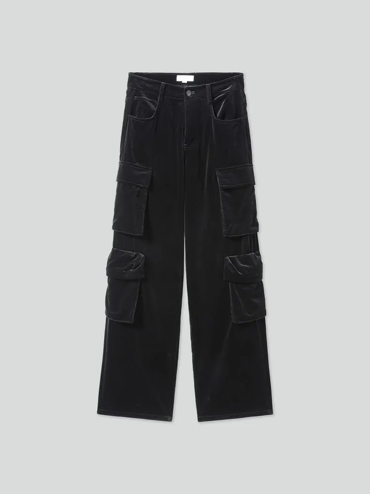 Velvet High Waist Cargo Pants