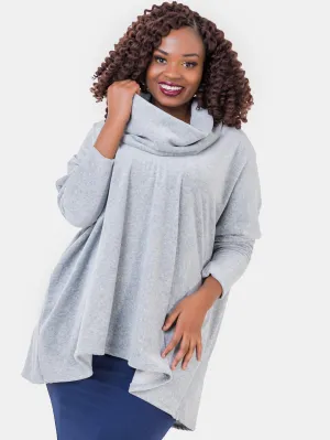 Vivo Basic Cowl Hoodie - Light Grey