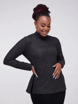 Vivo Lalea Turtle Neck Long Sleeve Sweater - Black
