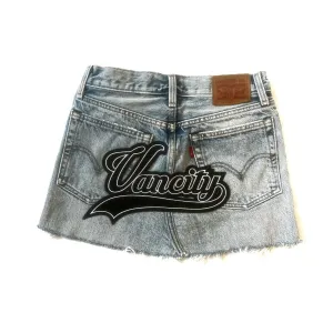 VO x CTQ rework denim skirt - Patched Up