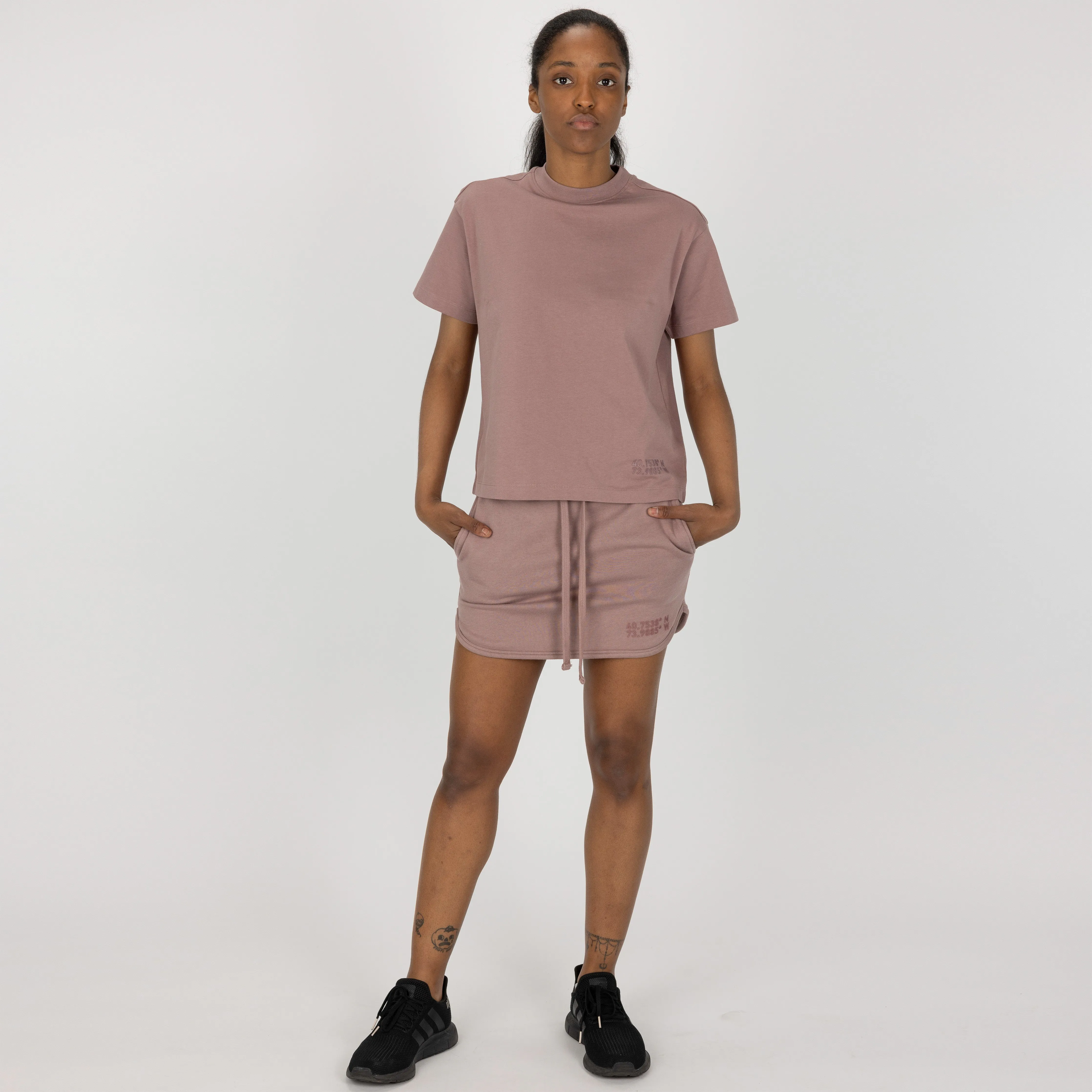Womens Fleece Straight Mini Skirt - Antler