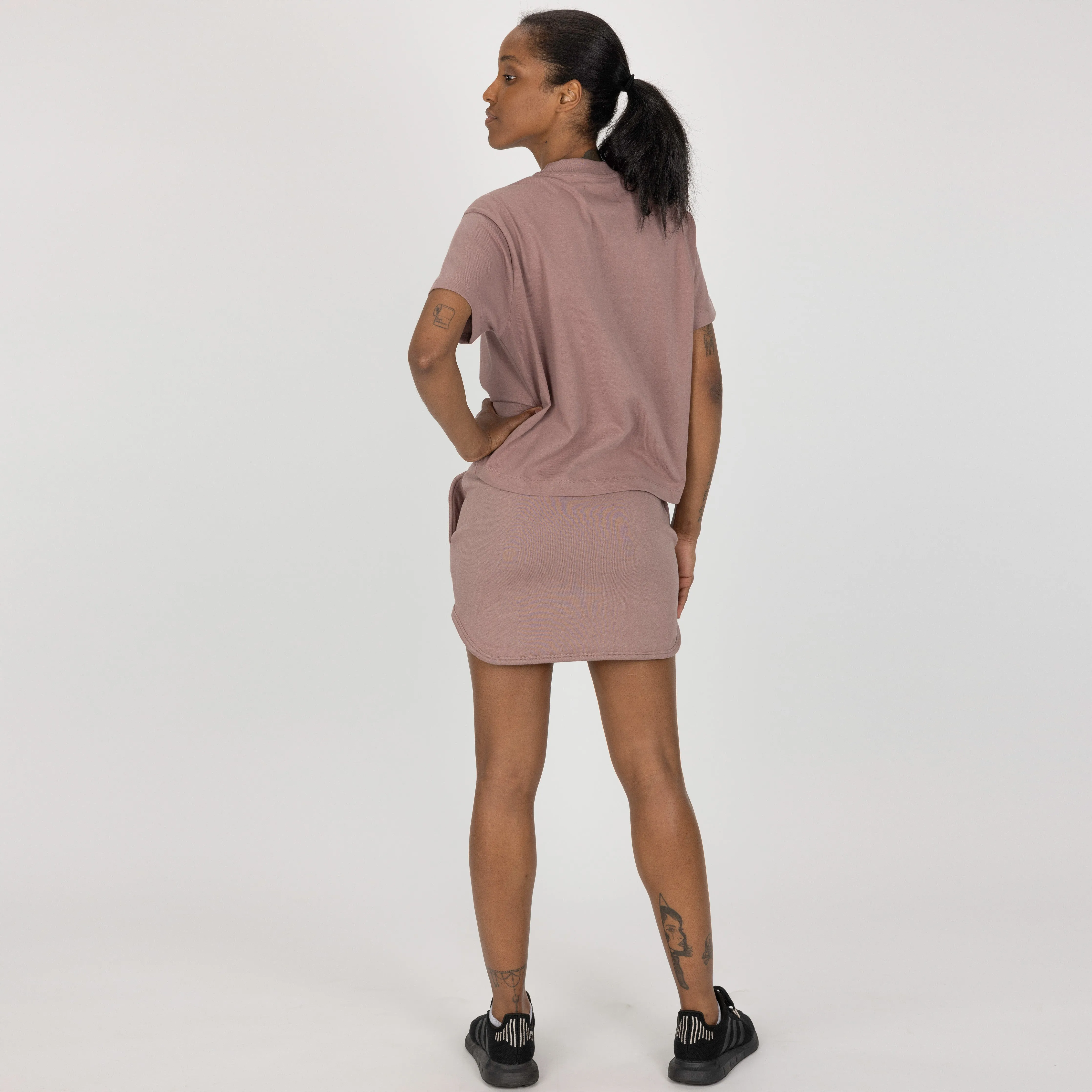 Womens Fleece Straight Mini Skirt - Antler