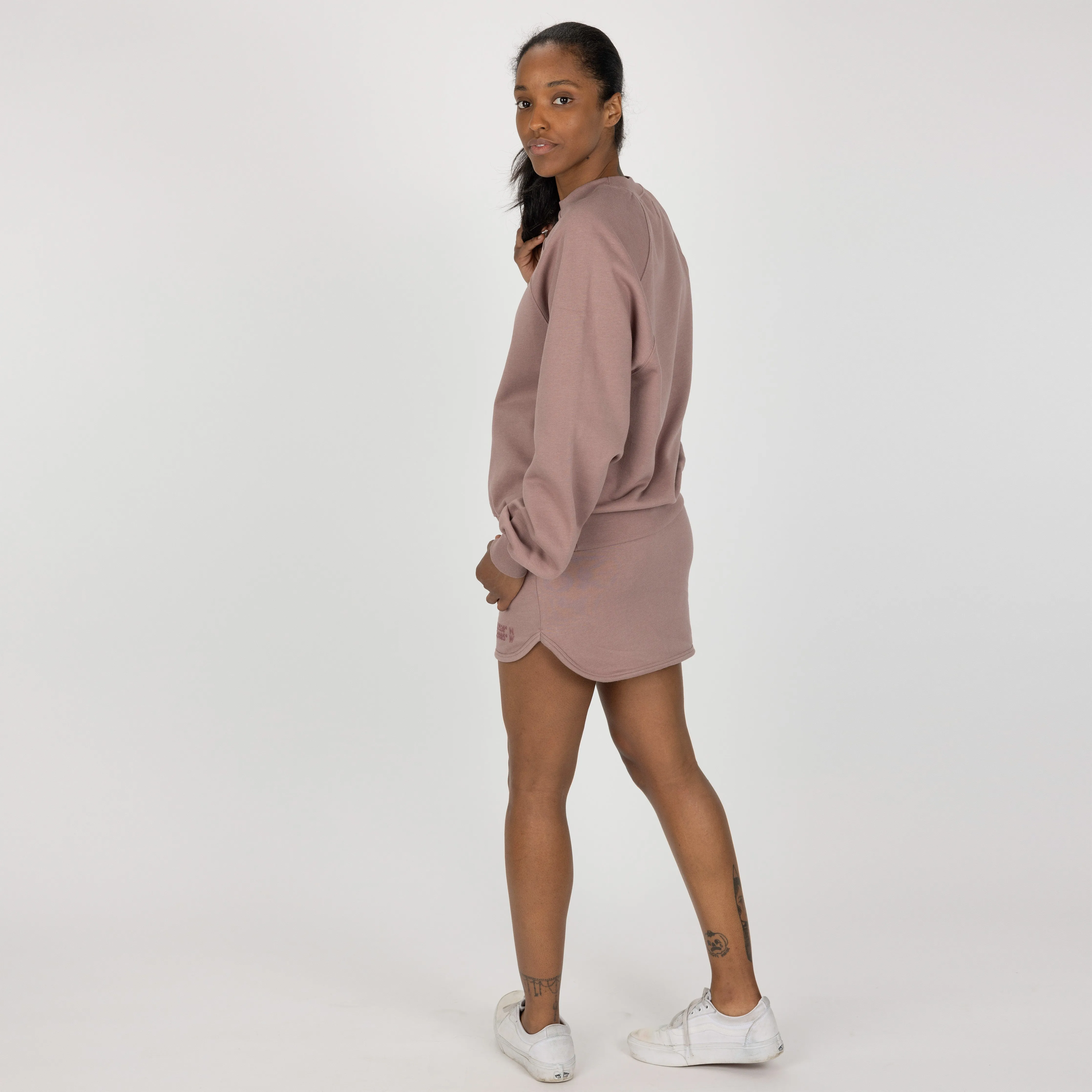 Womens Fleece Straight Mini Skirt - Antler