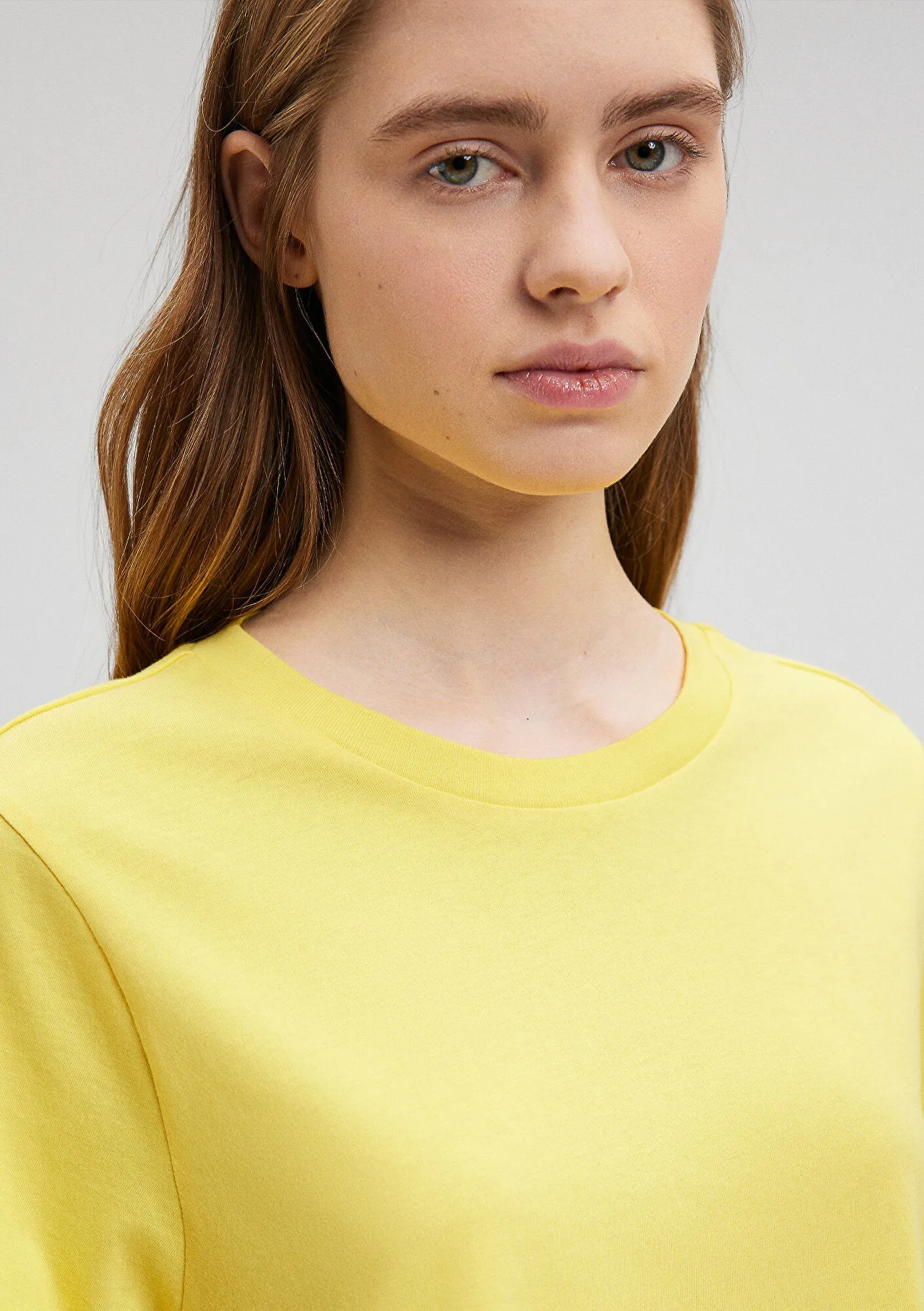 Yellow Crop Basic T-Shirt